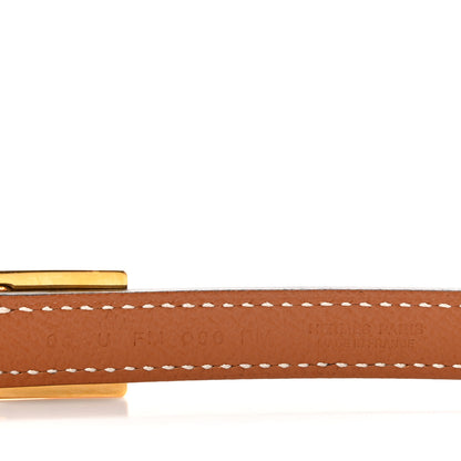 Hermes Epsom Swift 13mm Lucky 15 Belt 80 32 Black Gold 3 of 7