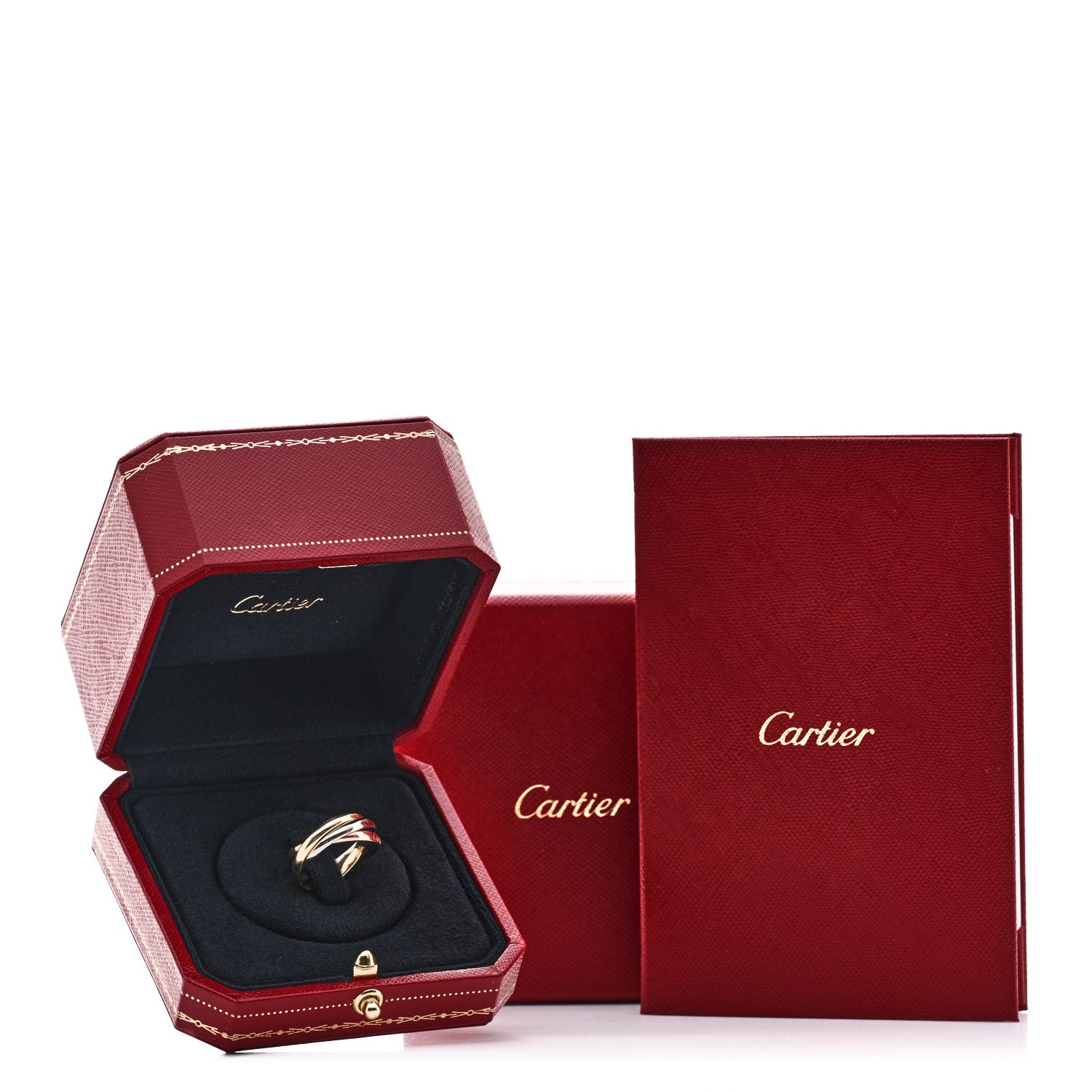 Cartier 18K Pink Yellow White Gold Small Trinity Ring 51 5.75 5 of 5