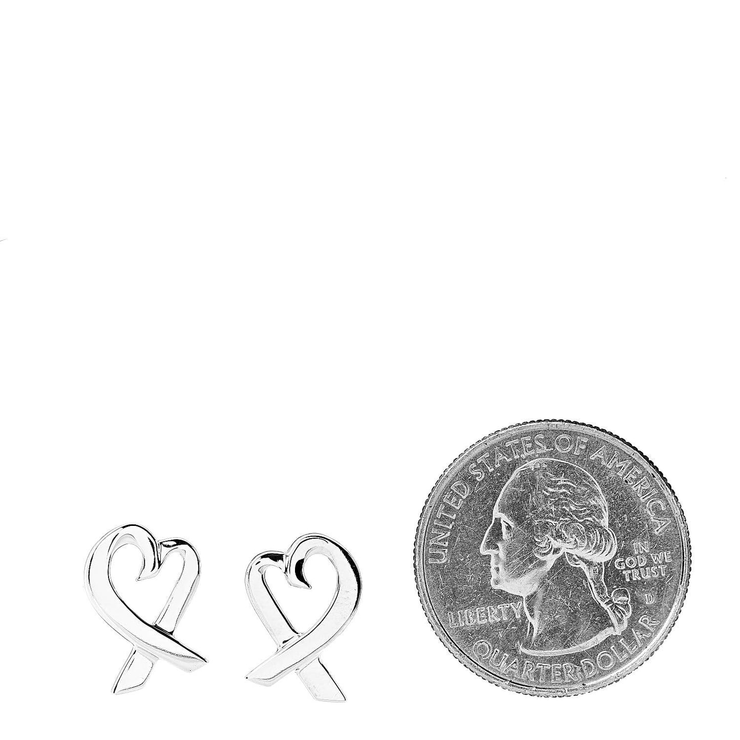 Sterling Silver Small Paloma Picasso Loving Heart Earrings