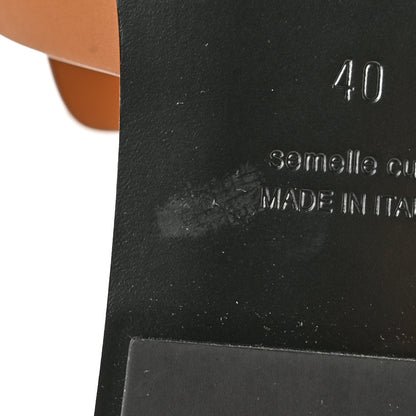 Hermes Calfskin Womens Galerie Sandals 40 Gold 10 of 11