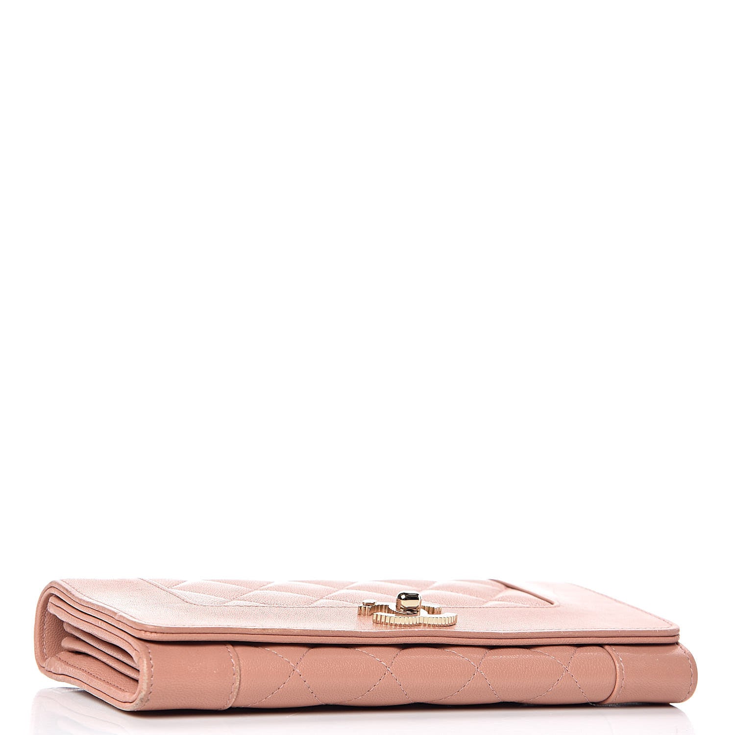 Chanel Sheepskin Quilted Mademoiselle Vintage Flap Wallet Pink 4 of 10