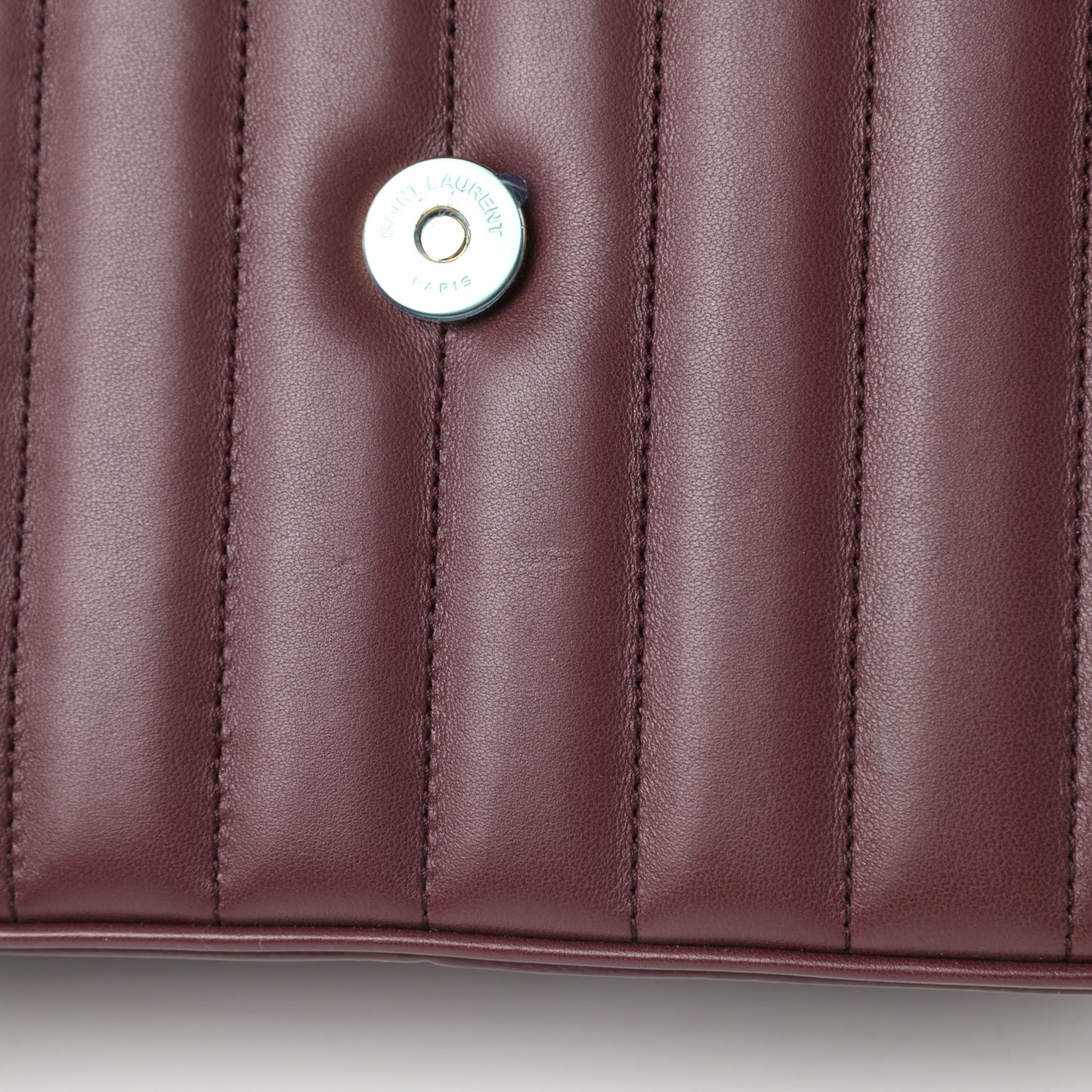 Lambskin Matelasse Monogram Medium Vicky Chain Bag Dark Legion Red