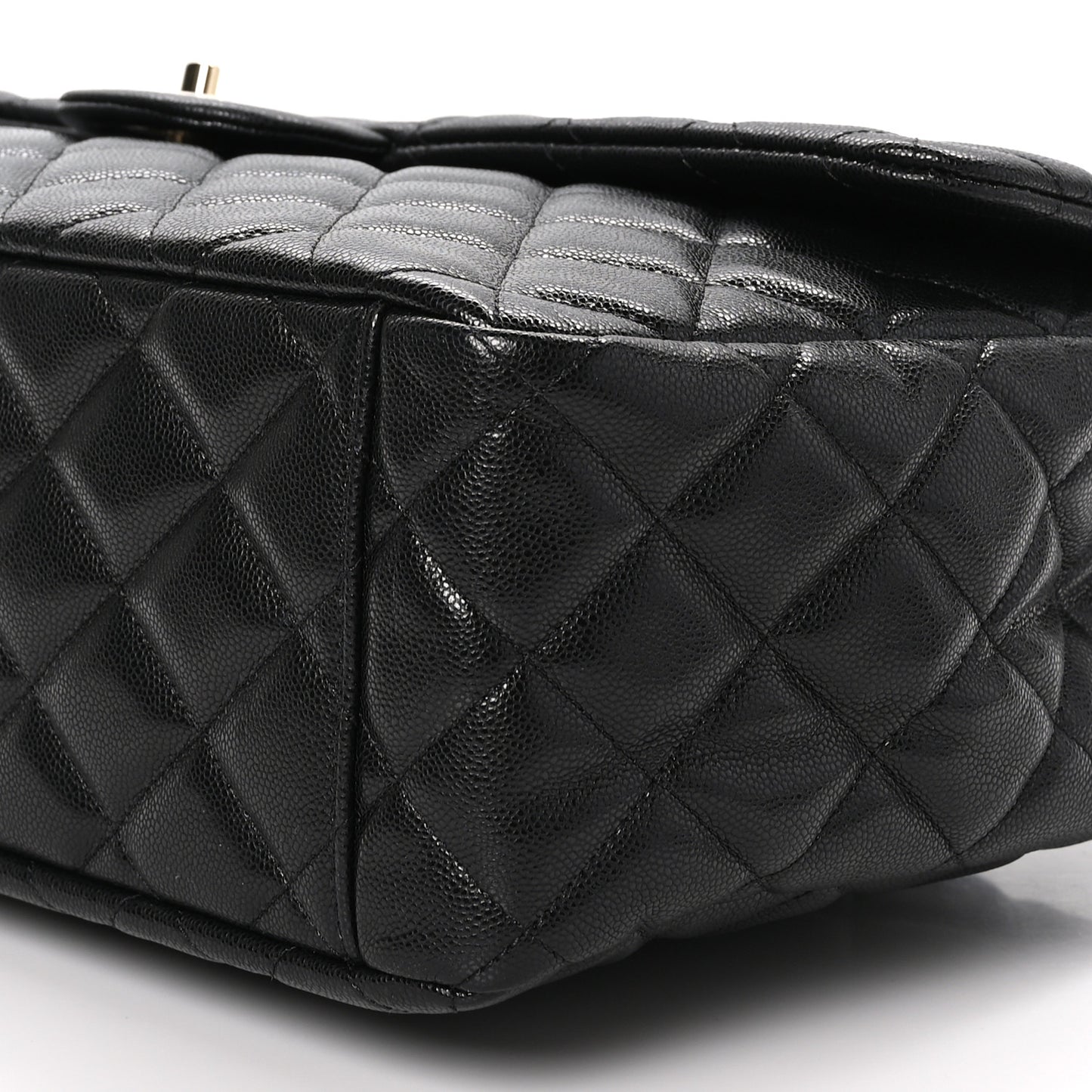 Caviar Quilted XXL Travel Flap Bag Black