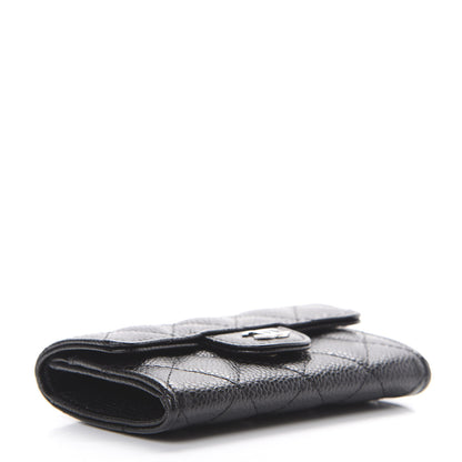 Chanel Caviar Quilted Flap Card Holder Wallet Black 3 of 7