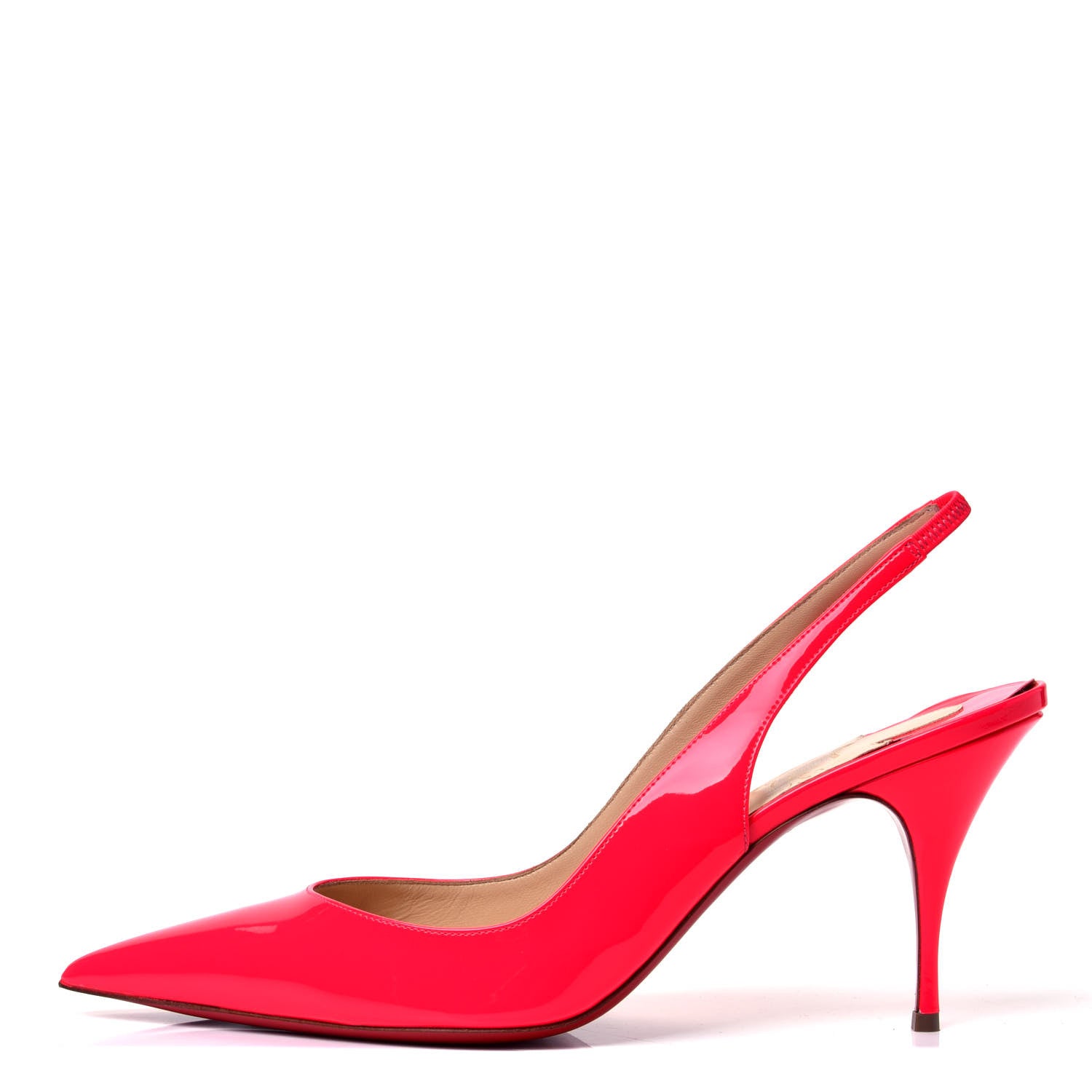 Christian Louboutin Patent Clare Sling 80 Pumps 41 Fluo Rose 1 of 11