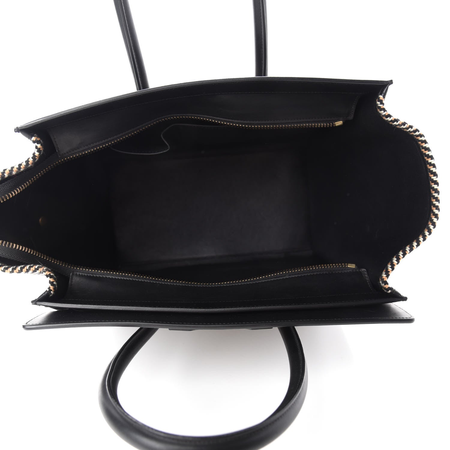 Celine Twill Smooth Calfskin Mini Luggage Dune Black 5 of 10