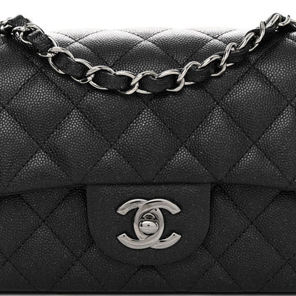 Chanel Iridescent Caviar Quilted Mini Rectangular Flap Black 8 of 10