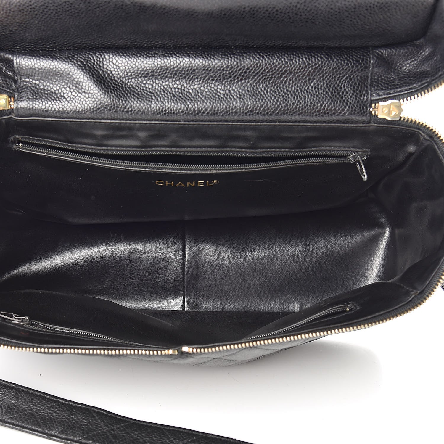 Chanel Caviar Quilted Vanity Train Case Shoulder Bag Black 5 of 22