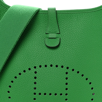 Hermes Taurillon Clemence Evelyne III GM Bambou 8 of 11