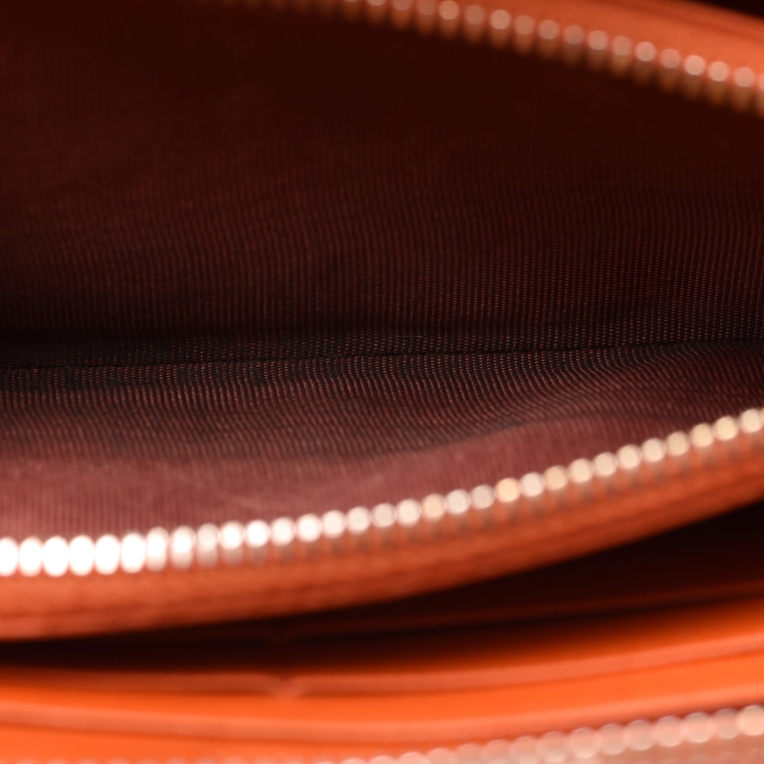 Prada Saffiano Perforated Striped Zip Around Wallet Papaya Caramel 15 of 15