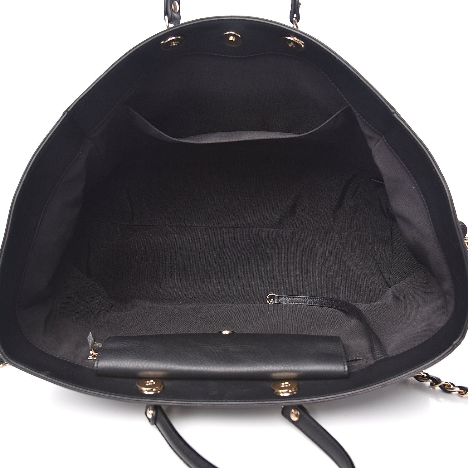 Chanel Bullskin Stitched Large Shopping Bag Black 4 of 10