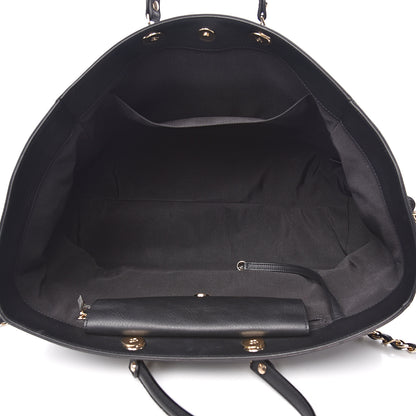 Chanel Bullskin Stitched Large Shopping Bag Black 4 of 10