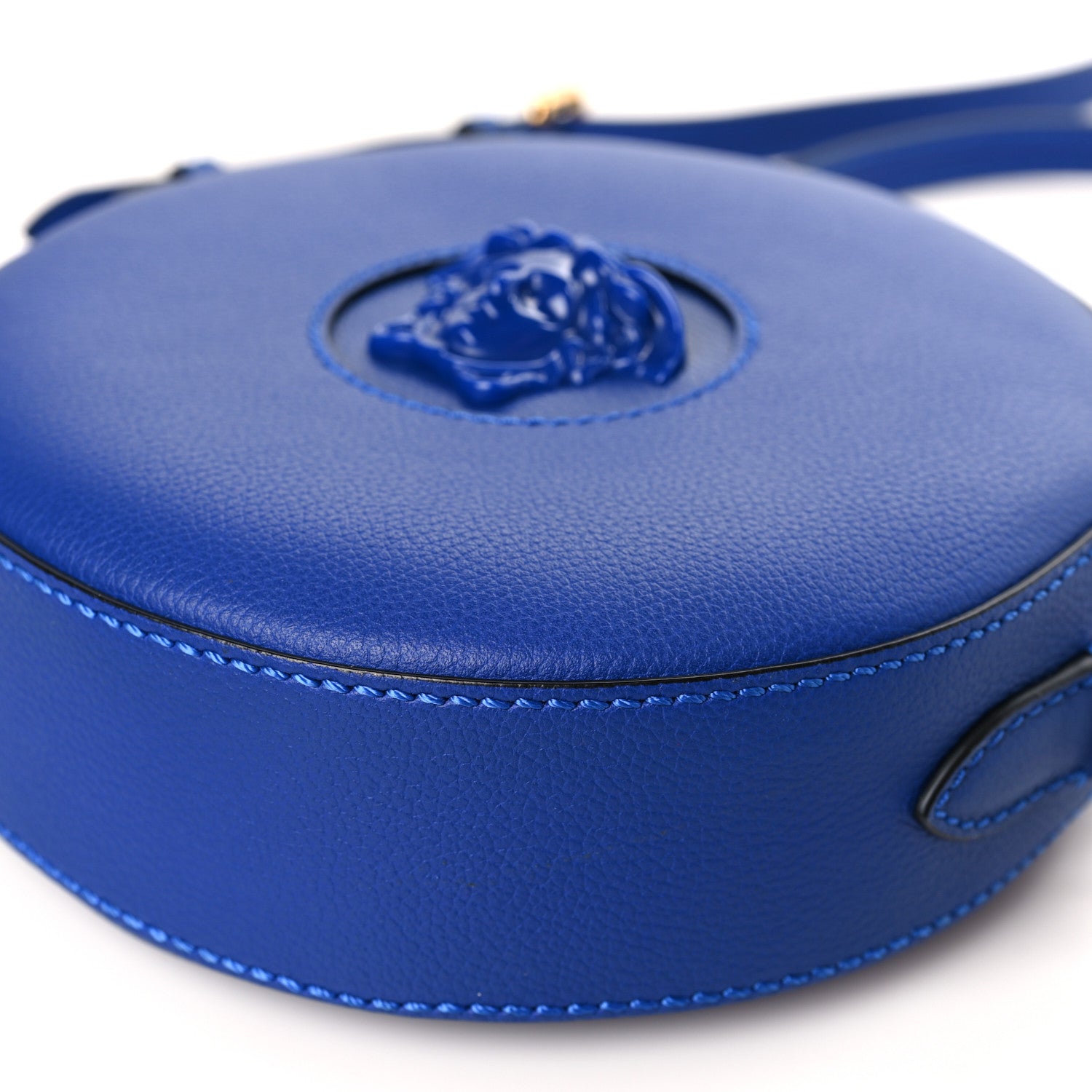 Versace Calfskin La Medusa Round Camera Bag Blue 8 of 8