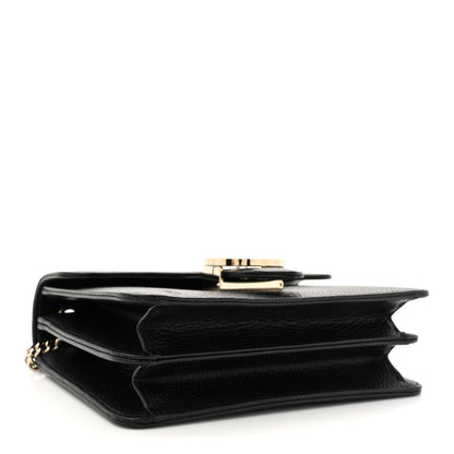 Gucci Dollar Calfskin Small Interlocking G Shoulder Bag Black 4 of 11