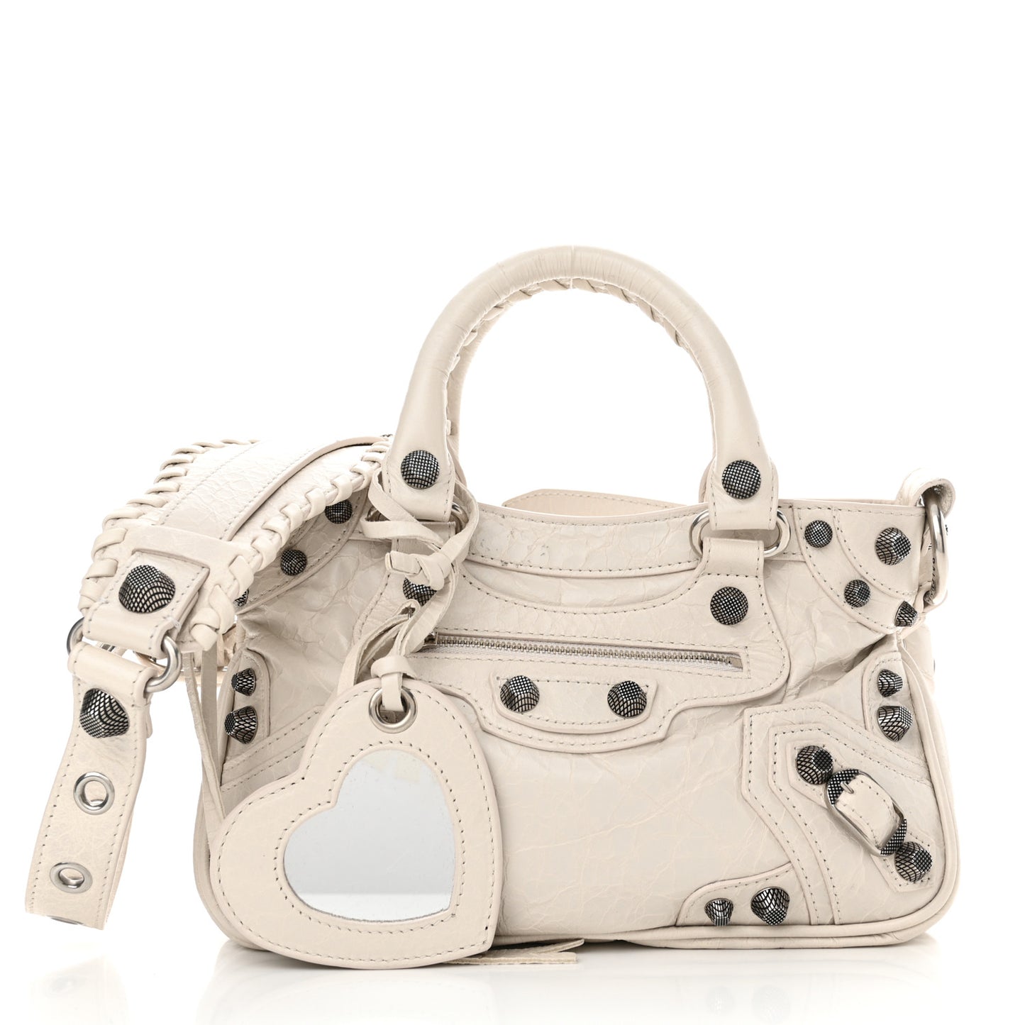 Agneau Arena Neo Cagole Mini Handbag White