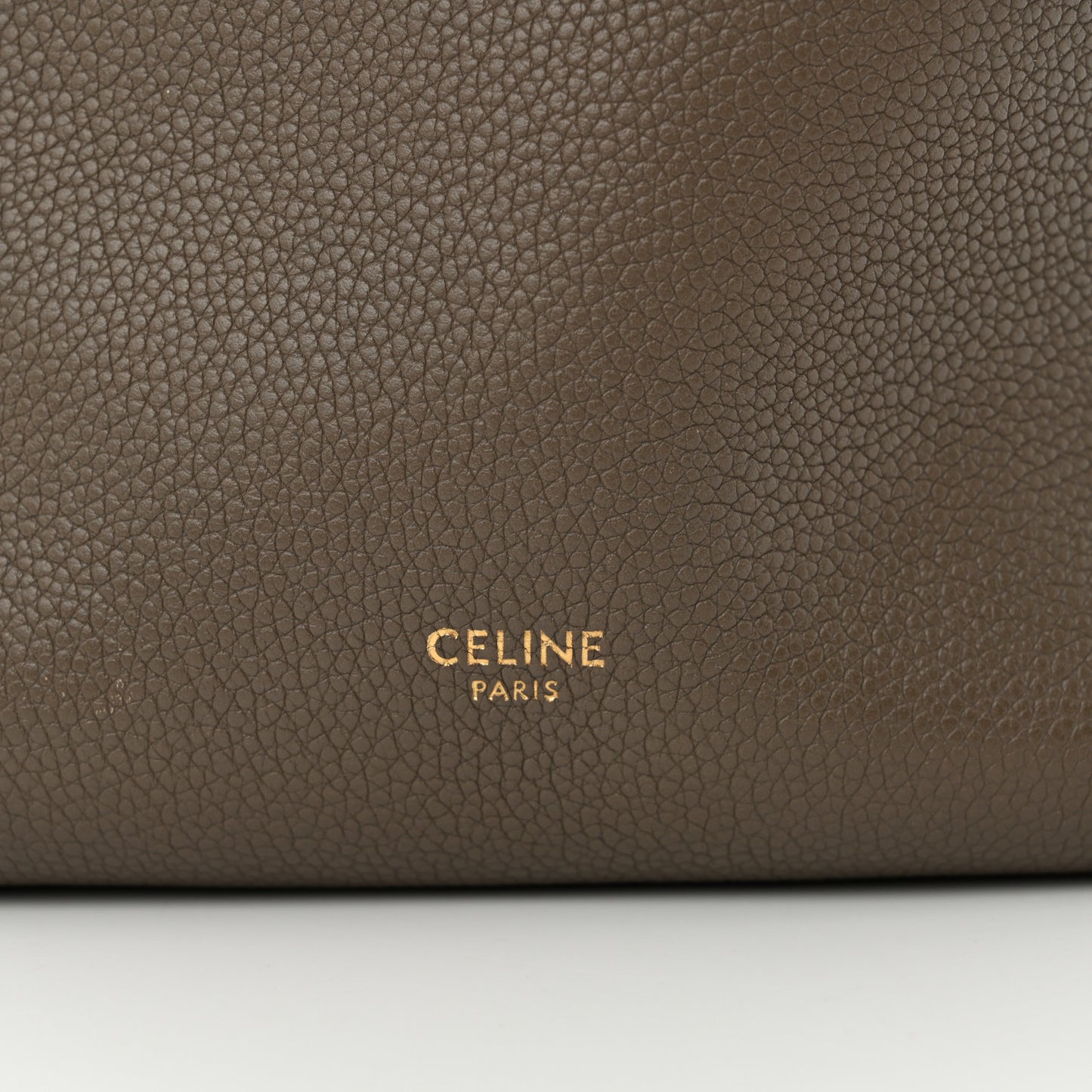 Soft Grained Calfskin Small Sangle Bucket Bag Taupe