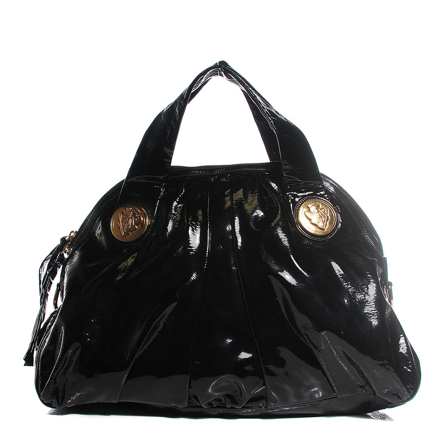 Patent Medium Hysteria Top Handle Bag Black