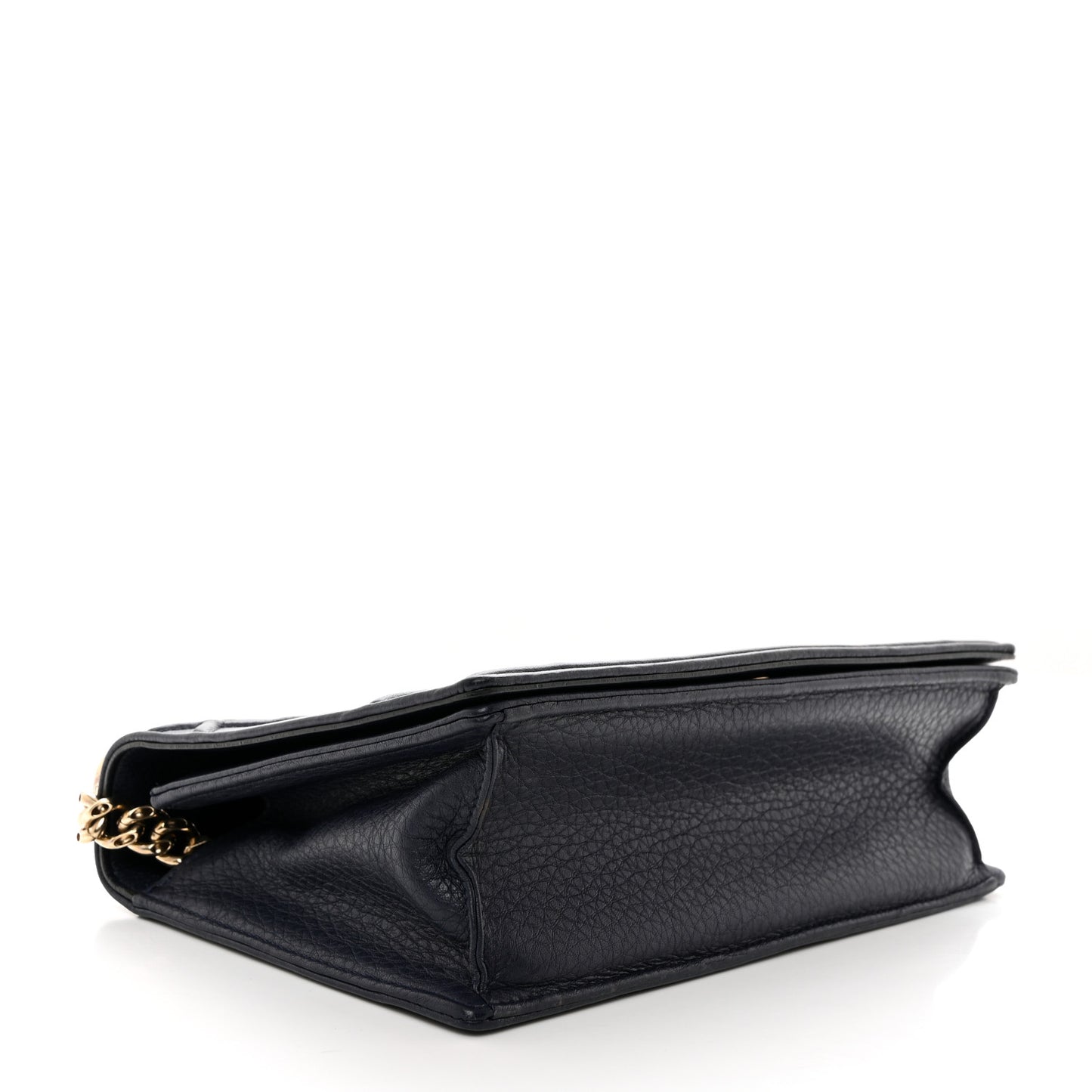 Grained Calfskin Medium Diorama Flap Bag Indigo Blue