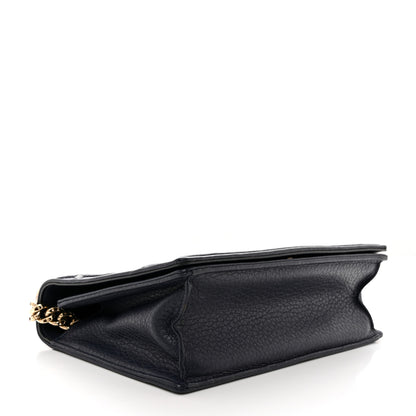 Christian Dior Grained Calfskin Medium Diorama Flap Bag Indigo Blue 4 of 10