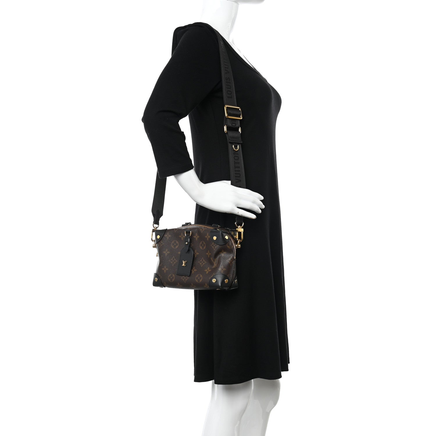 Louis Vuitton Monogram Petite Malle Souple Black 2 of 10