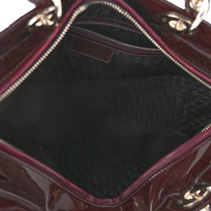 Christian Dior Patent Cannage Large Lady Dior Burgundy 4 of 10