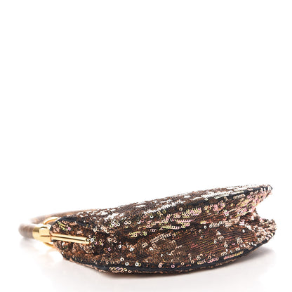 Miu Miu Paillettes Sequin Lizard Top Handle Frame Bag Cammeo 4 of 11