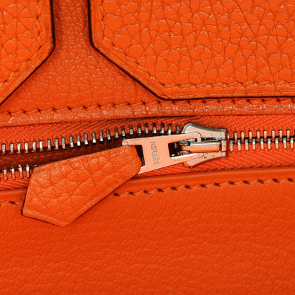 Hermes Taurillon Clemence Birkin 35 Orange 26 of 30