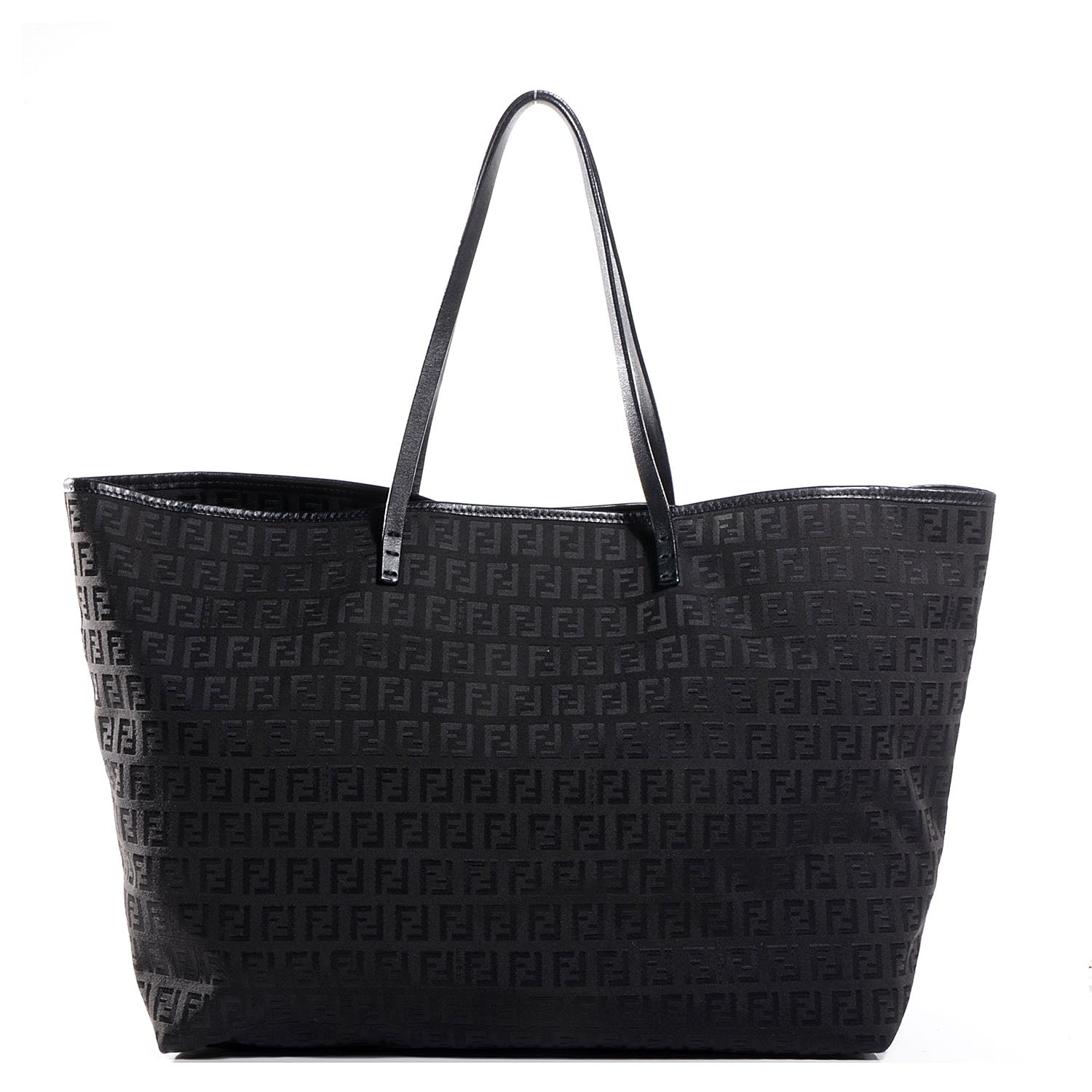Fendi Zucchino Large Shopper Tote Black 1 of 7