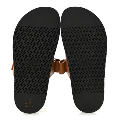 Hermes Calfskin Womens Chypre Sandals 39 Naturel 6 of 10