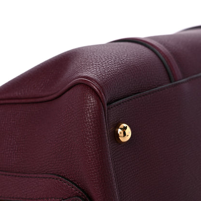 Burberry Derby Calfskin Medium Alchester Bowling Bag Mahogany Red 8 of 15