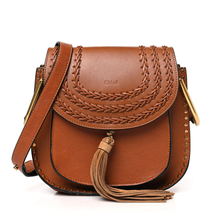 Chloe Calfskin Braided Small Hudson Shoulder Bag Caramel 1 of 10
