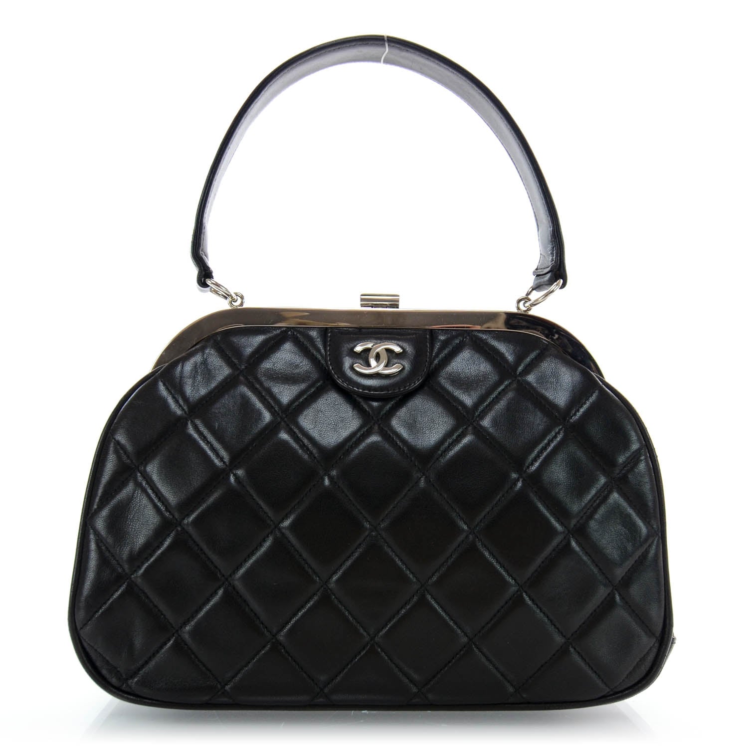 Chanel Lambskin Quilted Handbag Black 1 of 9