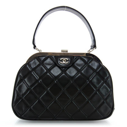 Chanel Lambskin Quilted Handbag Black 1 of 9