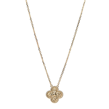 Van Cleef & Arpels 18K Yellow Gold Vintage Alhambra Pendant Necklace 1 of 8