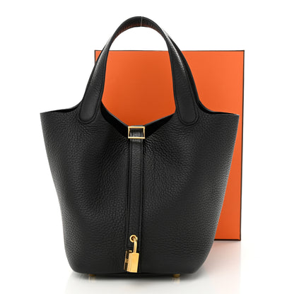 Hermes Taurillon Clemence Picotin Lock 18 PM Black 9 of 9