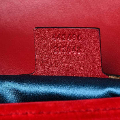 Gucci Velvet Matelasse Medium GG Marmont Shoulder Bag Hibiscus Red 7 of 12