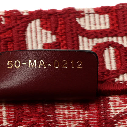 Christian Dior Oblique Small Book Tote Burgundy Multicolor 7 of 10