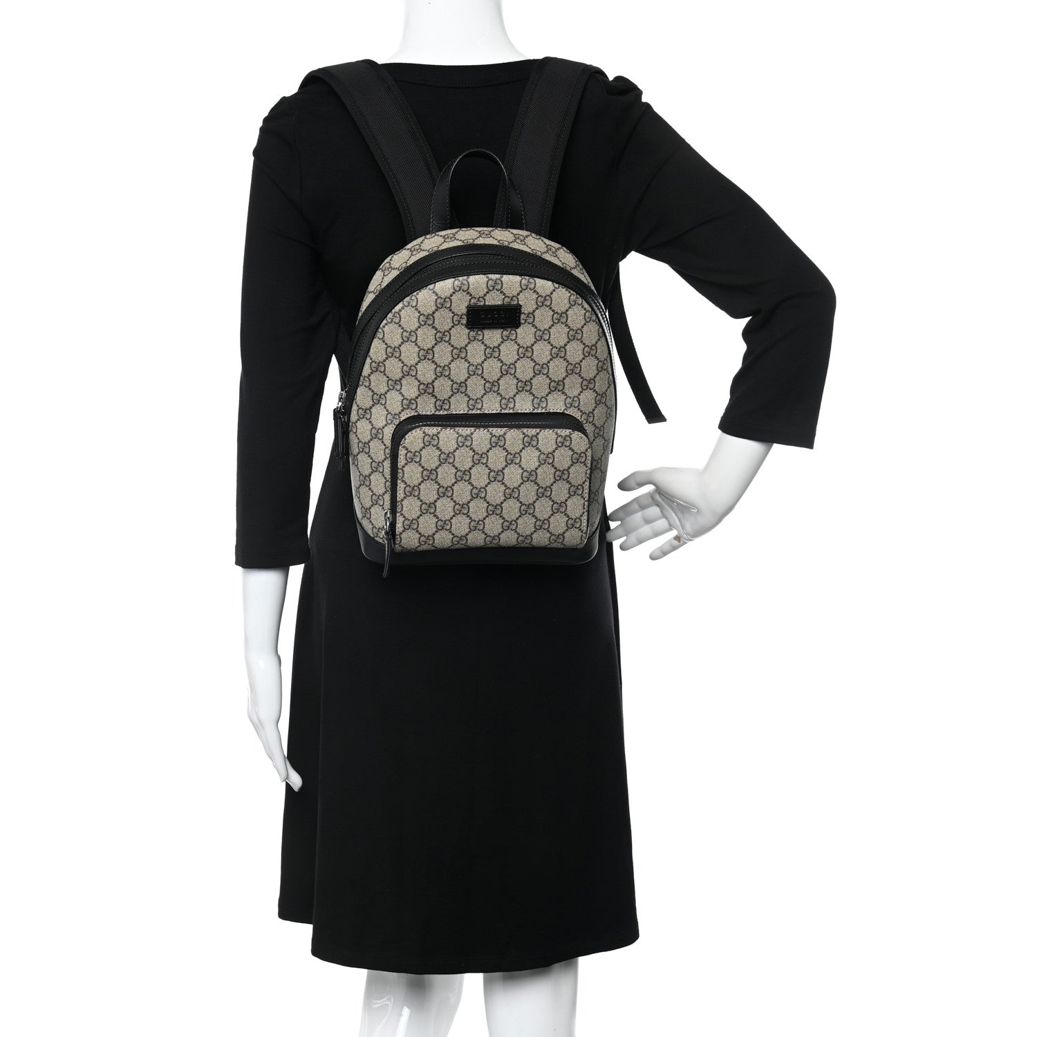 Gucci GG Supreme Monogram Small Eden Day Backpack Black 2 of 11
