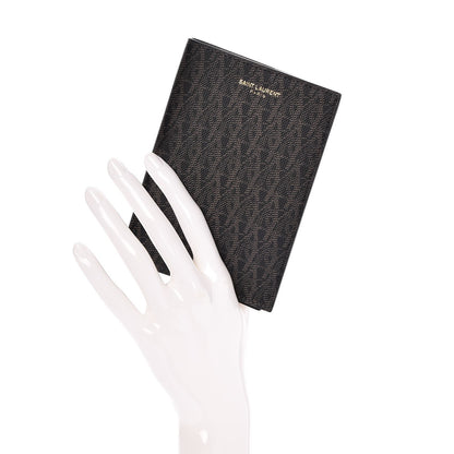 Saint Laurent Toile Monogram Passport Holder 2 of 7