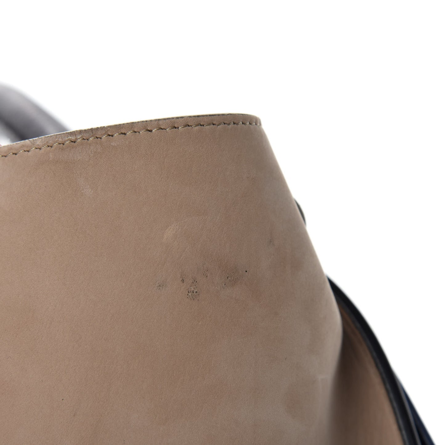 Smooth Calfskin Nubuck Small Tri-Color Trapeze Medium Blue