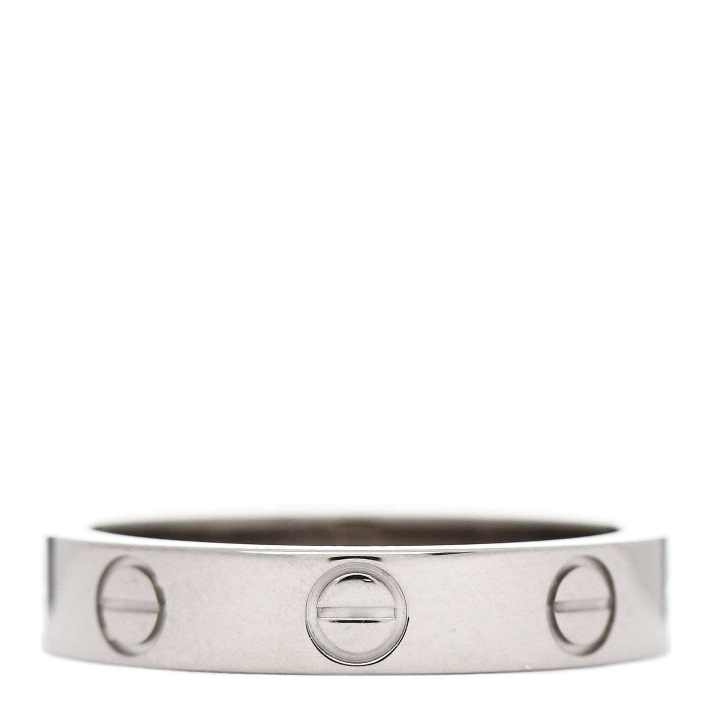 18K White Gold 3.5mm LOVE Wedding Band Ring 50 5.25