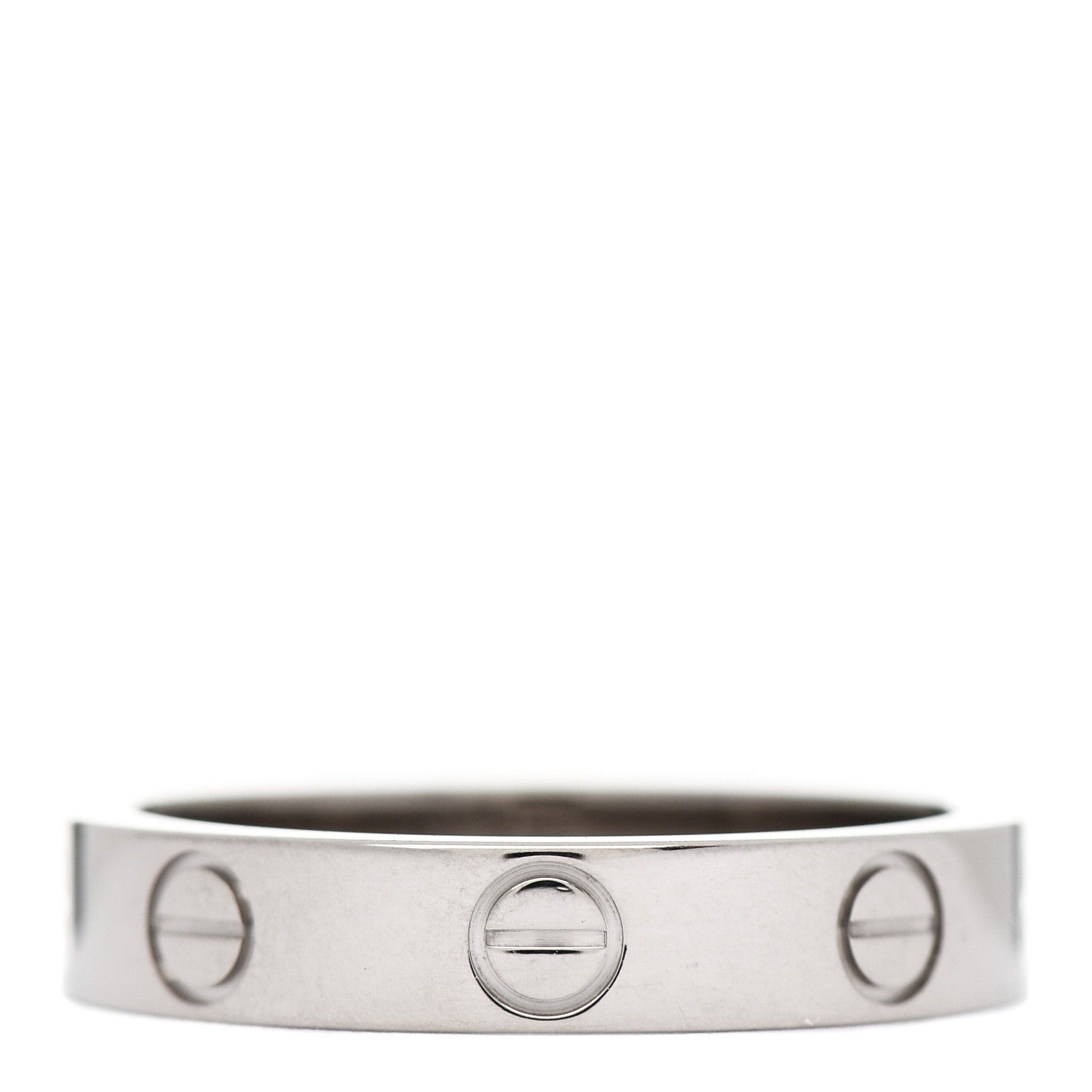 Cartier 18K White Gold 3.5mm LOVE Wedding Band Ring 50 5.25 3 of 4