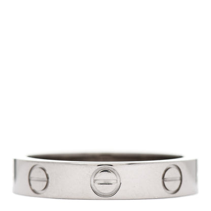 Cartier 18K White Gold 3.5mm LOVE Wedding Band Ring 50 5.25 3 of 4