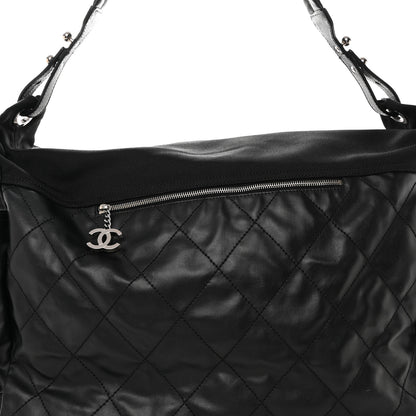 Chanel Coated Canvas Paris Biarritz XL Travel Bag Black 8 of 16