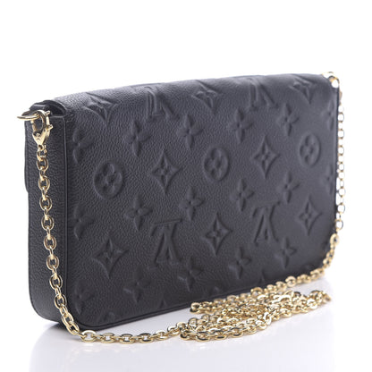 Louis Vuitton Empreinte Pochette Felicie Chain Wallet Black 5 of 11