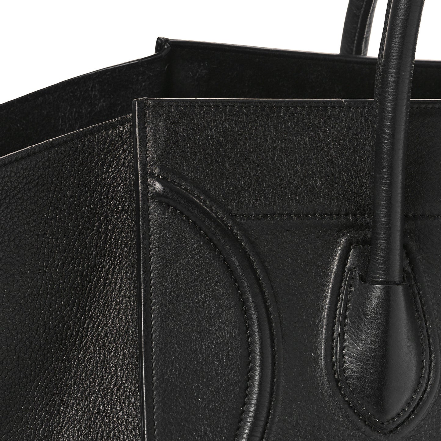 Supple Calfskin Medium Phantom Luggage Black