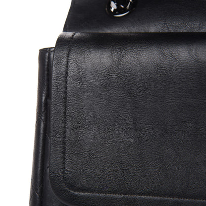 Chanel Crumpled Calfskin Quilted Jumbo Double Flap So Black 12 of 13