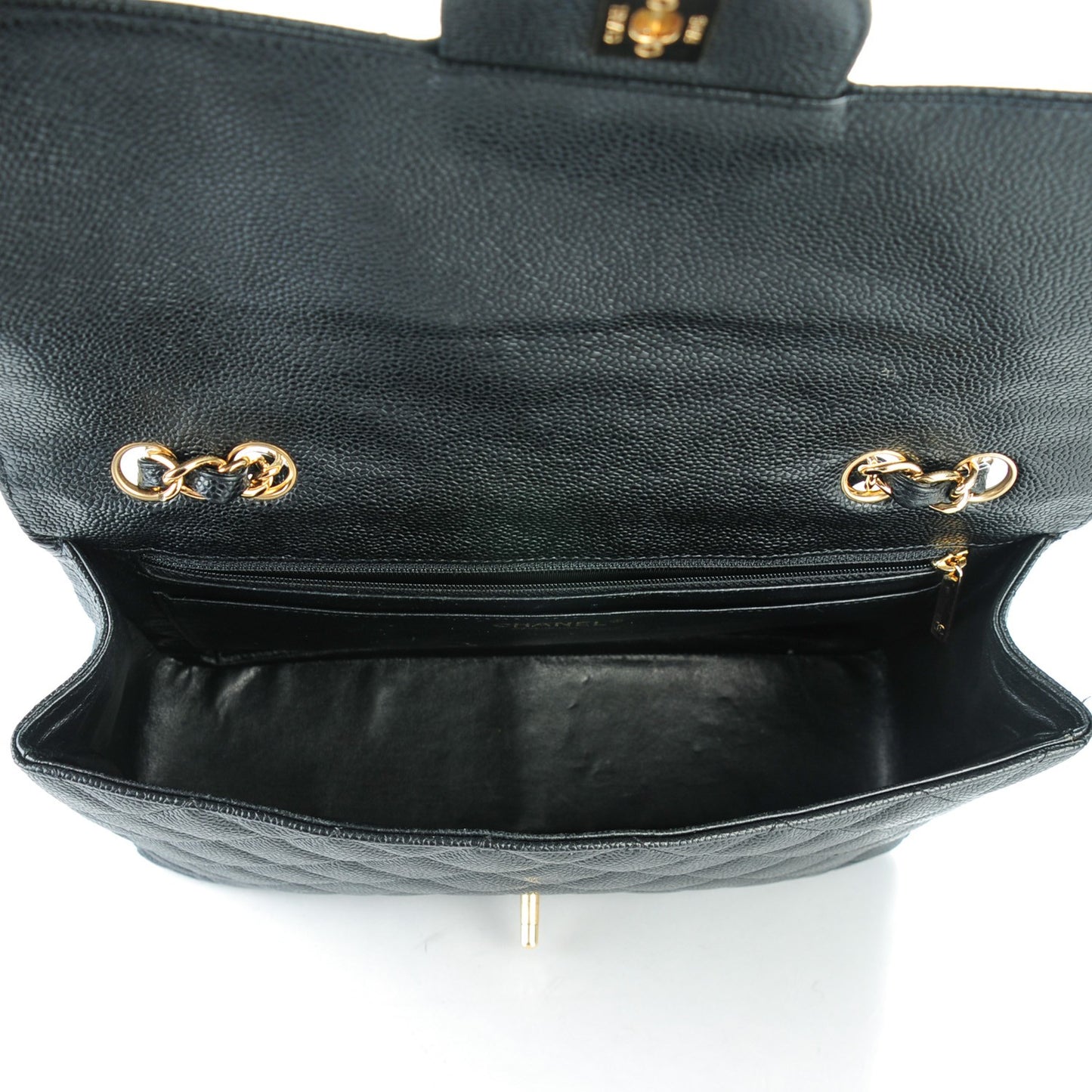 Caviar Quilted Jumbo Single Flap Black