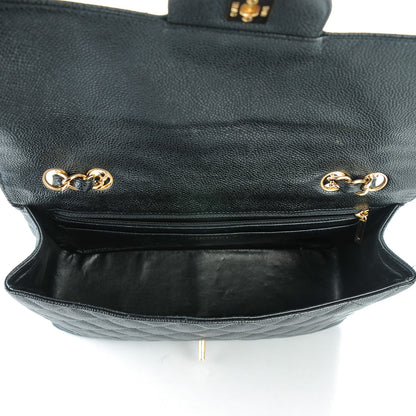 Chanel Caviar Quilted Jumbo Single Flap Black 5 of 8