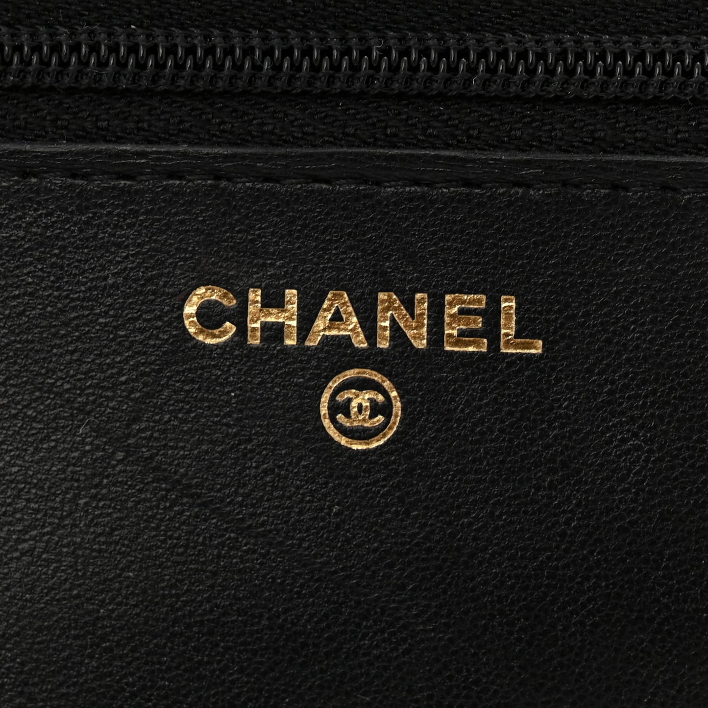 Lambskin Quilted Wallet On Chain WOC Black